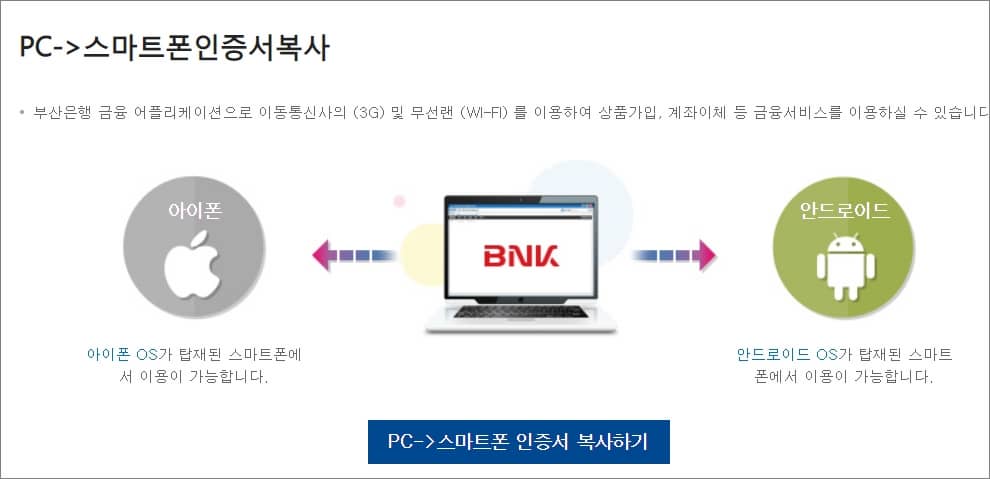 스마트폰으로 인증서 복사하기