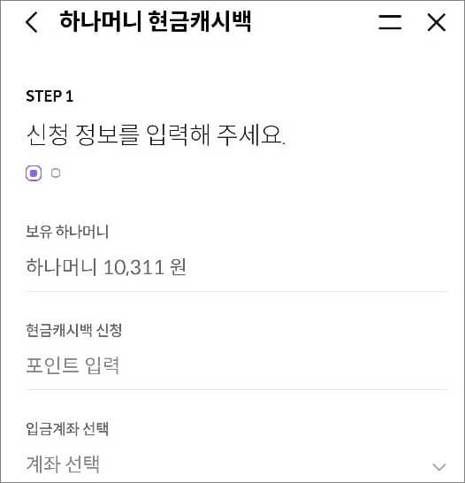 입금 정보 입력